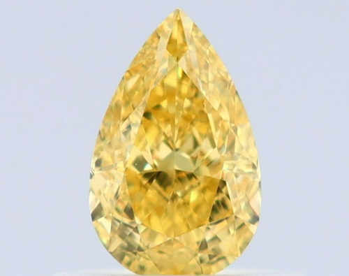 0.52 carat Fancy Intense Yellow-VS2 Natūralus Pear Deimantas (1)