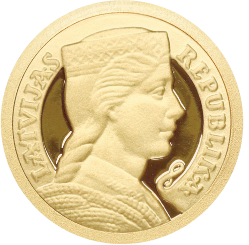 5 Lati 2003 Latvija zelta monēta (1)