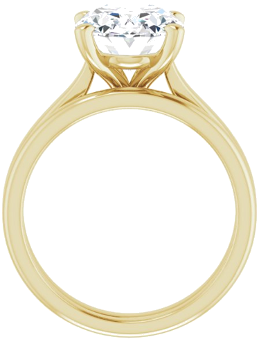 Sužadėtuvių Žiedas 10k yellow gold Oval 11mm x 9mm (7)