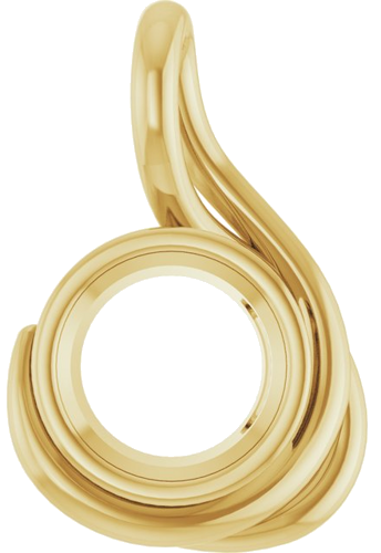 Pakabukas „Bezel-Set Solitaire Freeform“ 14k yellow gold Round 8mm (1)