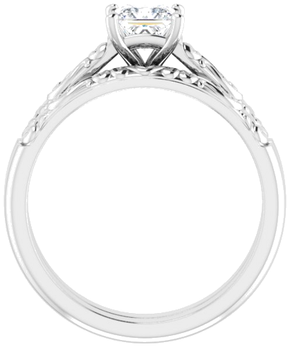 Sužadėtuvių Žiedas „Solitaire“ 950 Platinos Square 4.5mm (7)