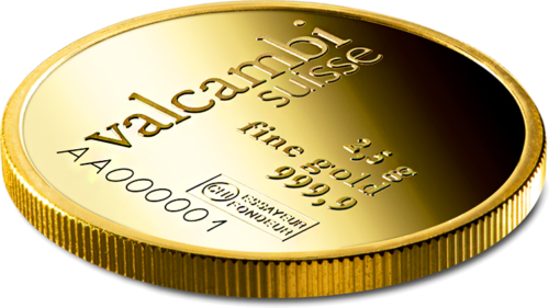 2,5 гр. Кръгло инвестиционно златно кюлче Valcambi (5)