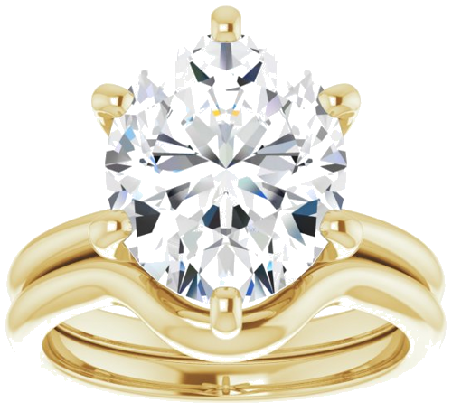 Sužadėtuvių Žiedas „Solitaire“ 10k yellow gold Oval 12mm x 10mm (8)