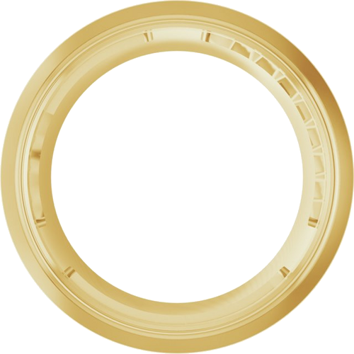 Pakabukas „Round Bezel-Set Slide“ 18k yellow gold Round 9mm (1)