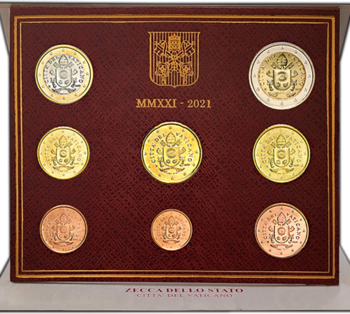 2021 Ватикан Набор монет евро BU (2)