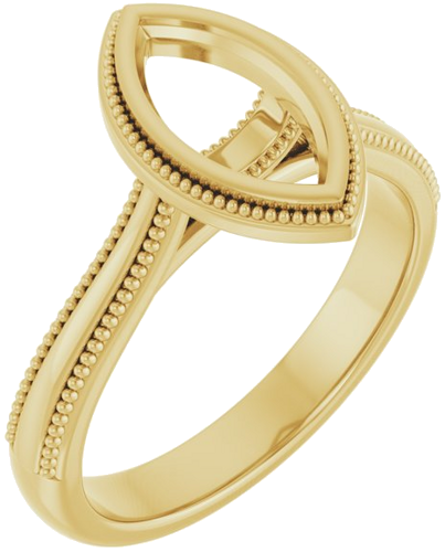 Sužadėtuvių Žiedas „Bezel-Set Solitaire“ 14k yellow gold Marquise 10mm x 5mm (1)