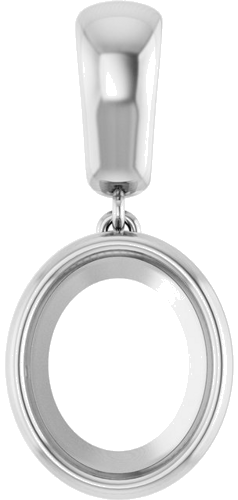 Pakabukas „Bezel-Set Charm“ 925 Sidabro Oval 11mm x 9mm (1)