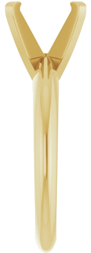 14K Yellow 9 mm Round Solitaire Engagement Ring Mounting (4)