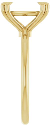 Sužadėtuvių Žiedas „Double Claw-Prong“ 14k yellow gold Elongated Cushion 10mm x 8mm (4)