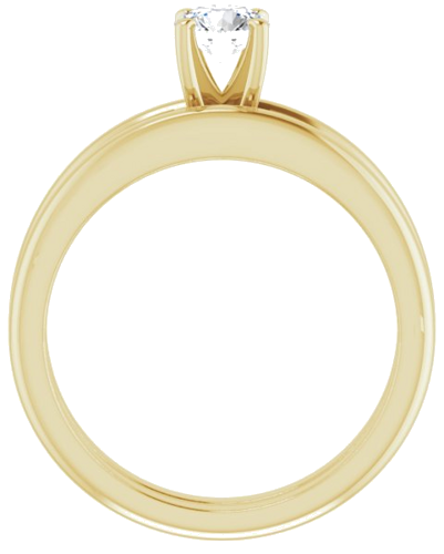14K Yellow  4.8 mm Round Solitaire Engagement Ring Mounting (7)
