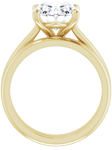 Sužadėtuvių Žiedas „Solitaire“ 10k yellow gold Oval 11mm x 9mm (7)