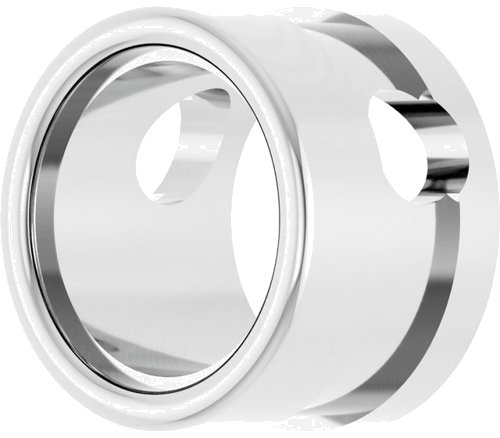 Pakabukas „Solitaire“ 585 Baltojo Aukso Round 6.2mm (2)