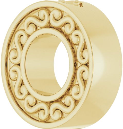 14K Yellow 2 mm Round 1-Stone Family Loop Pendant Mounting (2)