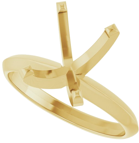 Sužadėtuvių Žiedas „Lightweight Solitaire“ 14k yellow gold Elongated Cushion 10mm x 8mm (5)