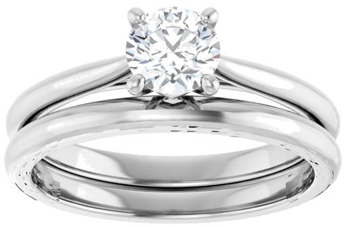 14K White 5.2 mm Round Solitaire Engagement Ring Mounting (8)