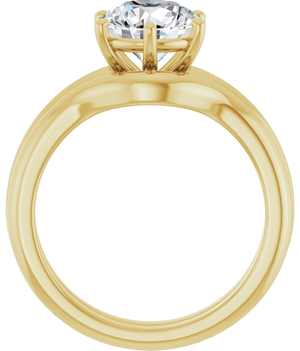 Sužadėtuvių Žiedas 14k yellow gold Round 8mm (7)