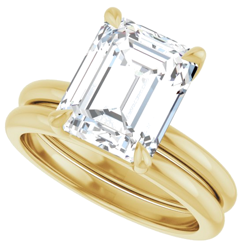 Sužadėtuvių Žiedas „Claw-Prong“ 18k yellow gold Emerald 10mm x 8mm (10)