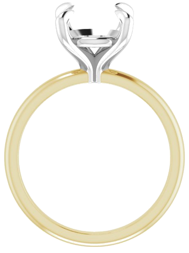 14K Yellow White 9.4 mm Round Engagement Ring Mounting (2)