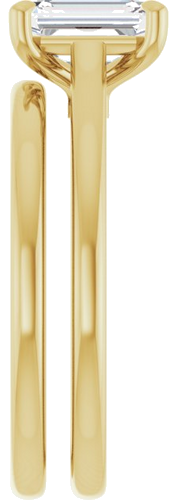 Sužadėtuvių Žiedas „Claw-Pong“ 14k yellow gold Emerald 7mm x 5mm (9)