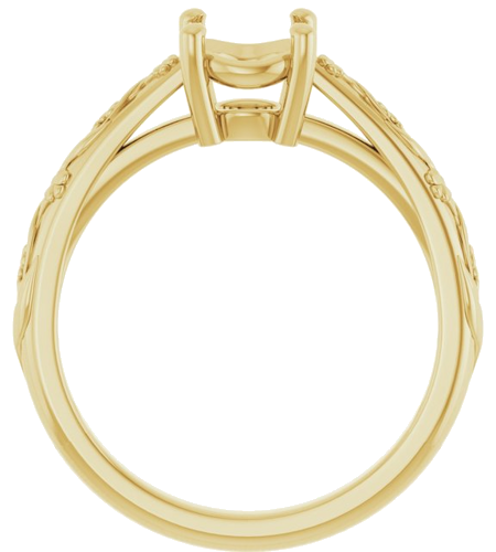 Sužadėtuvių Žiedas „Solitaire“ 14k yellow gold Round 6.5mm (2)