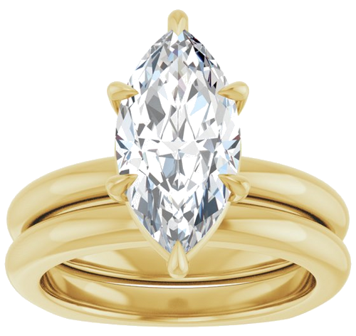 Sužadėtuvių Žiedas „Claw-Prong Euro Shank“ 10k yellow gold Marquise 14mm x 7mm (8)