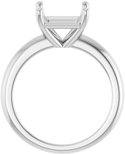 Sužadėtuvių Žiedas 14k white gold Asscher 9mm (2)