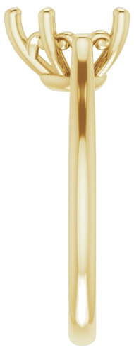Sužadėtuvių Žiedas „Solitaire“ 14k yellow gold Heart 8mm (4)