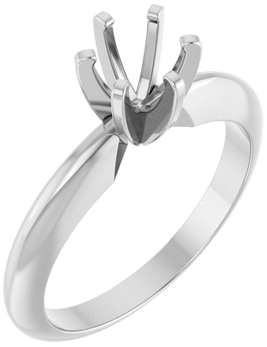 Sužadėtuvių Žiedas „Solitaire“ 14k white gold Round 5.2mm (1)