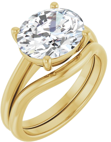 Sužadėtuvių Žiedas „Solitaire“ 14k yellow gold Oval 11mm x 9mm (6)