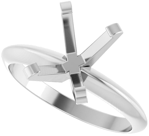 Sužadėtuvių Žiedas „Solitaire“ 585 Baltojo Aukso Emerald 8mm x 6mm (5)