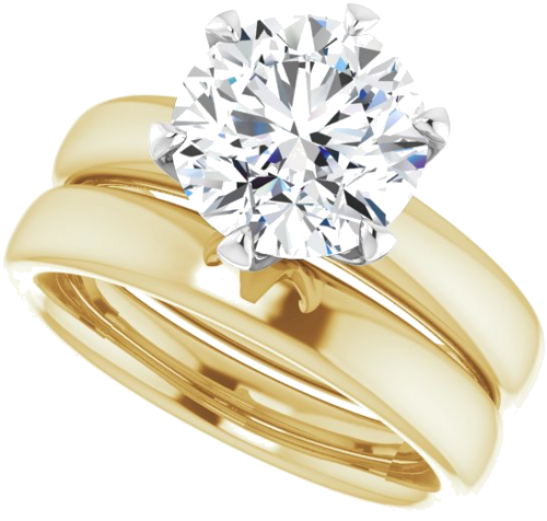 Sužadėtuvių Žiedas „Solstice Solitaire®“ 14k yellow/white gold Round 9mm (10)