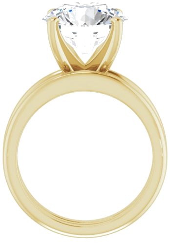 14K Yellow  11 mm Round Solitaire Engagement Ring Mounting (7)