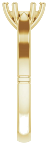 Sužadėtuvių Žiedas „Solitaire“ 585 Geltonojo Aukso Round 6.5mm (4)