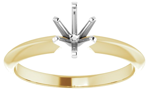 Sužadėtuvių Žiedas „Solitaire“ 585 Baltojo Ir Geltonojo Aukso Oval 6.5mm x 4.5mm (3)