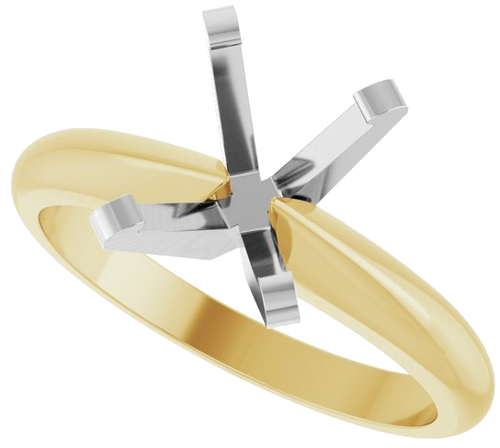 Sužadėtuvių Žiedas „Solitaire“ 14k yellow/white gold Oval 9mm x 7mm (5)