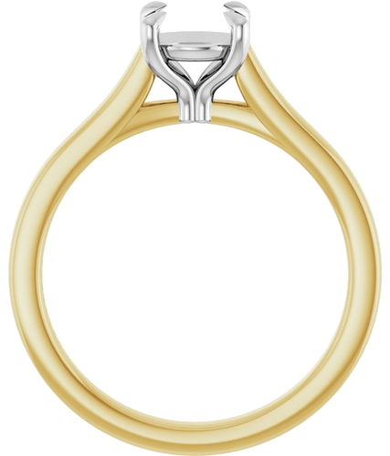Sužadėtuvių Žiedas „Claw-Prong“ 14k yellow/white gold Round 6.5mm (2)