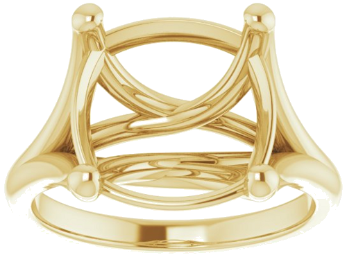 Sužadėtuvių Žiedas „Solitaire“ 14k yellow gold Cushion 11mm (3)