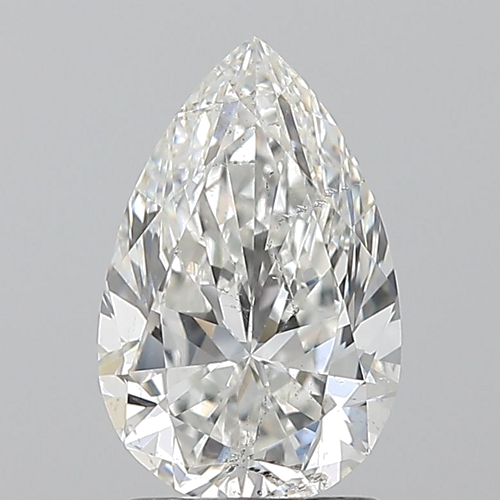 1.7 carat G-SI2 Natūralus Pear Deimantas (1)