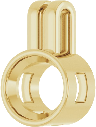Pakabukas „Bezel-Set Solitaire“ 10k yellow gold Oval 10mm x 8mm (2)