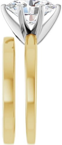 Sužadėtuvių Žiedas „Solitaire“ 585 Baltojo Ir Geltonojo Aukso Oval 10mm x 8mm (9)