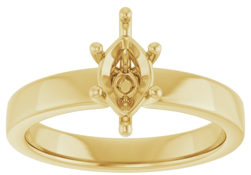 Sužadėtuvių Žiedas „Solitaire“ 14k yellow gold Marquise 9mm x 4.5mm (3)