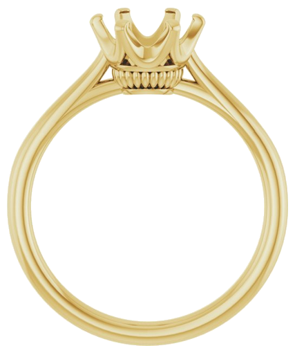 Sužadėtuvių Žiedas „Solitaire“ 585 Geltonojo Aukso Round 7.4mm (2)