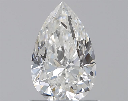 0.7 carat F-SI1 Natūralus Pear Deimantas (1)