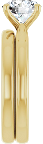 Sužadėtuvių Žiedas 14k yellow gold Round 7.4mm (9)
