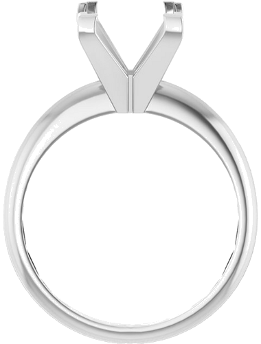 Sužadėtuvių Žiedas „V-Prong Solitaire“ 950 Platinos Square 8mm (2)