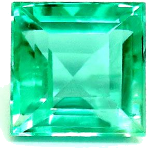 0.41 carat GREEN Square Smaragdas (1)