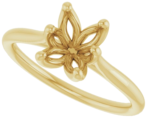 Sužadėtuvių Žiedas „Cathedral-Style Solitaire“ 14k yellow gold Emerald 7mm x 5mm (5)