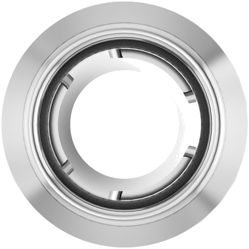 Pakabukas „Round Bezel-Set Slide“ 10k white gold Round 2.5mm (1)