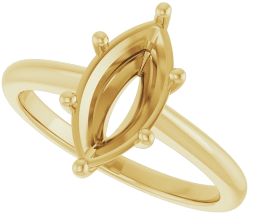 Sužadėtuvių Žiedas „Solitaire“ 14k yellow gold Marquise 12mm x 6mm (5)