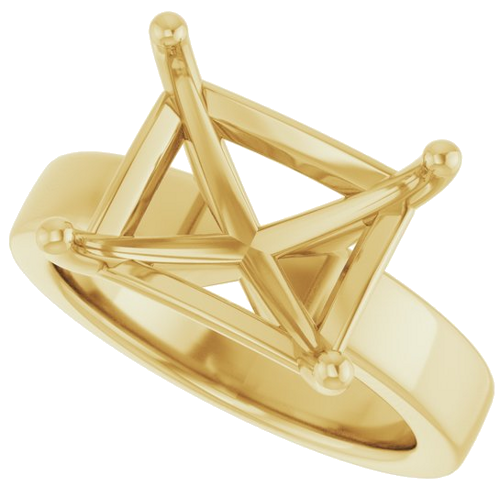 Sužadėtuvių Žiedas 14k yellow gold Emerald 12mm x 10mm (5)